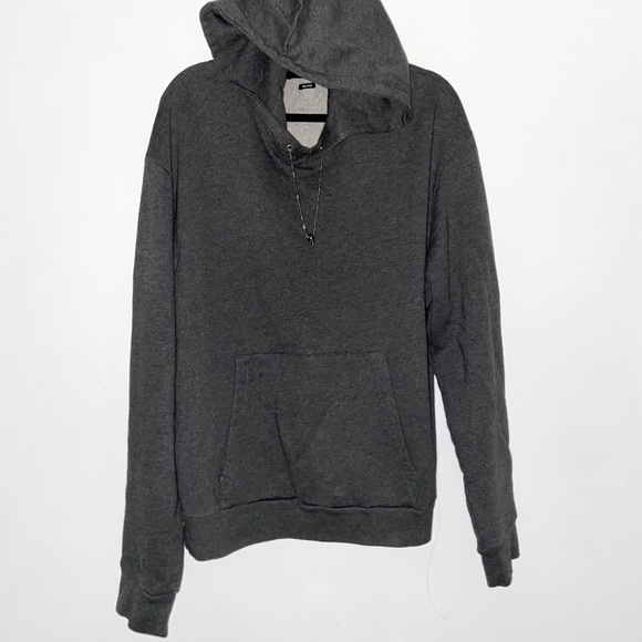 The Kooples Paris 🇫🇷 Skull Chain Gray Hoodie Pullover Sweatshirt L​​​​